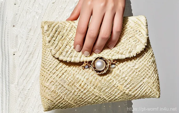 여성용 파티백 스타일 - **Prompt 2: "Velvet Azure Mini Bag"**
    A stylish woman, late 20s to early 40s, is confidently pos...