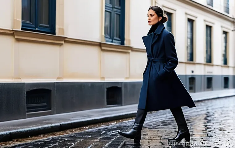 여성 겨울 액세서리 추천 - **Prompt:** A stylish woman in her late 20s stands on a charming, cobblestone street in a historic P...