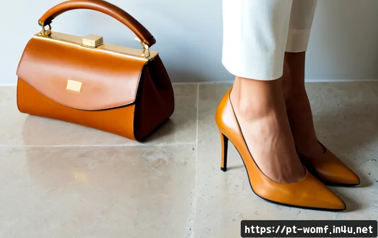 Home 17 여성용 힐 매칭 아이디어 - Photorealistic fashion flat lay for women’s high-heel matching ideas, elegant nude pointed-toe pumps...